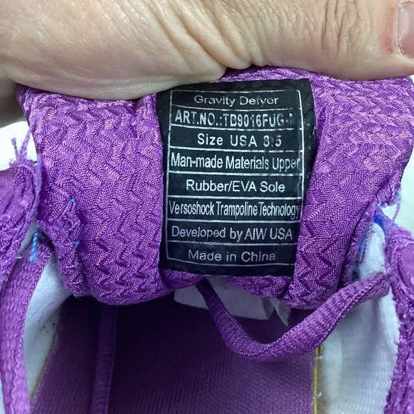 G-Defy Gravity Defyer Shoes Womens Size 8.5 Blue Veroshock Trampoline Technology - Picture 12 of 16